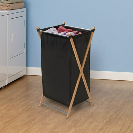 Household Essentials X-Frame Hamper, Bamboo