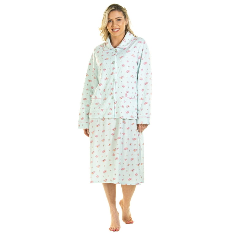 La Marquise Womens Pink Blush Mock Quilt Button Bed Jacket 67454