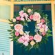 thumbnail image 5 of Guirnalda de rosas artificiales - Rosas rojas, tela de seda y fácil de colgar - Decoración primaveral para puerta de entrada/cuartos de casa, 5 of 5