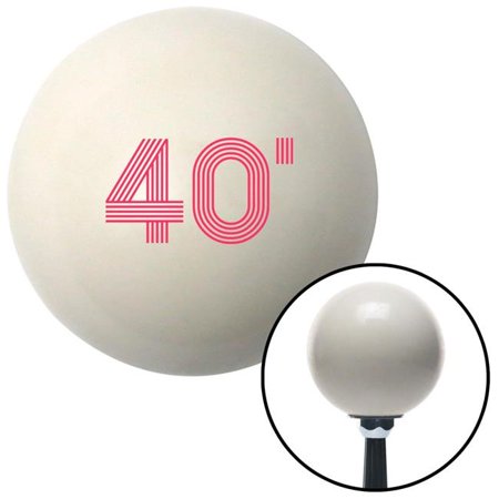 American Shifter Pink 40 Year Retro Series Ivory Shift Knob with M16 x 1.5 Insert Shifter Auto Brody