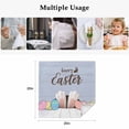 thumbnail image 5 of Happy Easter Cloth Napkins, Colorful Spring Eggs Haze Blue Wooden Washable and Reusable Dinner Napkins Set of 4, Table Napkin for Kitchen Party Birthday Wedding Hotel Housewarming 20"x20", 5 of 9