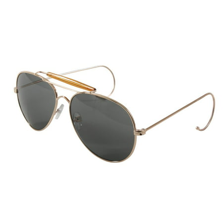 G.I. Type A.F. Pilots Sunglasses with Gold Frame