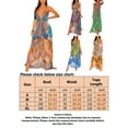 thumbnail image 2 of Uhndy Women Bohemian Halter V-Neck Maxi Dresses Vintage Printed Ethnic Style Summer Long Dress Party Holiday Beach Sundress High Low Hem Dress, 2 of 3