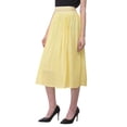 thumbnail image 3 of Rayon Womens Skirts Gauze High Waist Skirt for Women Solid Midi Skirt for Ladies Long Knee Length Girls Fashion Online By Oussum, 3 of 6