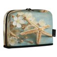 thumbnail image 2 of Standing Pencil Case with Base Large Capacity Stationery Pouch Pen Bag with Zipper for Women Men Starfish with Flowers, 2 of 7