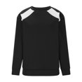 thumbnail image 5 of hxobax Women Fall Fashion Clothes Colorblock Crewneck Pullover Fleece Long Sleeve Sweatshirt No Hood, 5 of 7
