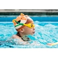 thumbnail image 2 of FINIS Animal Heads - Fun Swim Cap for Kids Ages 3 and Up - 100% Silicone Swim Cap with a Rippled Edge for a Comfortable, Watertight Fit - High-Quality Swimming Pool Accessories - Lion, 2 of 2