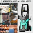 thumbnail image 7 of FOTING Electric Pressure Washer 4300 PSI 2.8 GPM, 2024 23ft Hose 35ft Power Cord,Upgraded Power Washer with 6ft Inlet, 4 Nozzle and Detergent Tank for Cars, Fences, Patio, 7 of 7