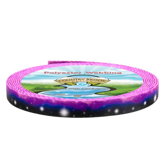 Country Brook Design® 5/8 inch Heavenly Space Polyester Webbing, 5 Yards
