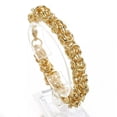 thumbnail image 4 of 6/8/10mm Stainless Steel Gold Byzantine Chain Men's Women's Bracelet Gift 7-11'', 4 of 8