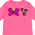 thumbnail image 4 of Inktastic 2nd Birthday I'm Two Girls Butterfly Girls Long Sleeve Toddler T-Shirt, 4 of 5