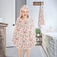 thumbnail image 4 of Toddler Hooded Beach Towel 24x50 Kids Bath Towels Soft Quick Dry for Swim Pool Boys Girls Cartoon Pig with Flower, 4 of 7