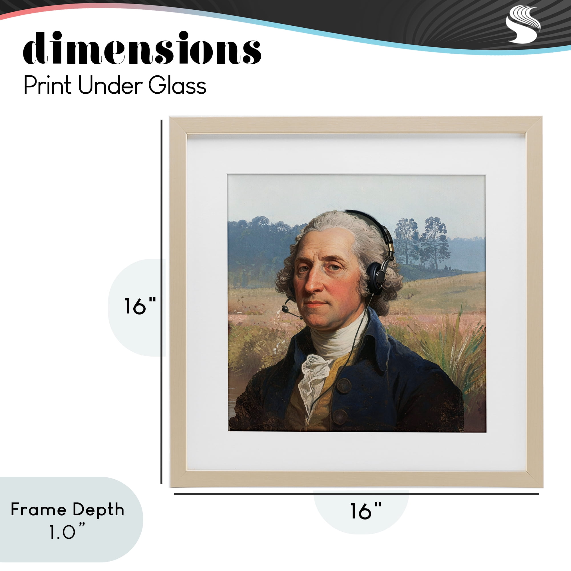 Stupell Industries Classical Gentleman with Headset Birch Framed Print Under Glass, design by CAD Designs