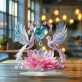 thumbnail image 3 of Animal Statues Decorative Ornament Home Decors Flower Branch Bird Figurines, 3 of 15