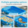 thumbnail image 3 of Bamboohart 2-Layer Printed Inflatable Swimming Pool with Ocean Ball Design - Foldable Thickened PVC Rectangular Pool for Indoor/Outdoor Use  No Electricity Needed  Holds 1-3 People (Home, 3 of 5