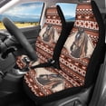 thumbnail image 2 of XYZCANDO Stylish 2-Pack Front Car Seat Covers with Horse Print - Durable Breathable All-Season Protection, 2 of 9