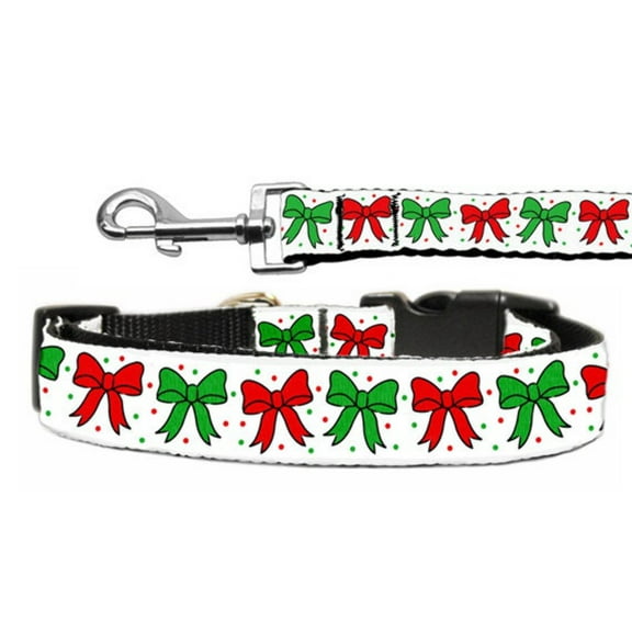 Mirage Pet Products 25-22 5806 0.625 in. 6 ft. Christmas Bows Nylon Dog Leash