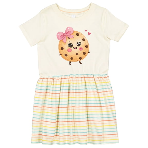 Inktastic Cute Cookie with Pink Bow Girls Toddler Dress