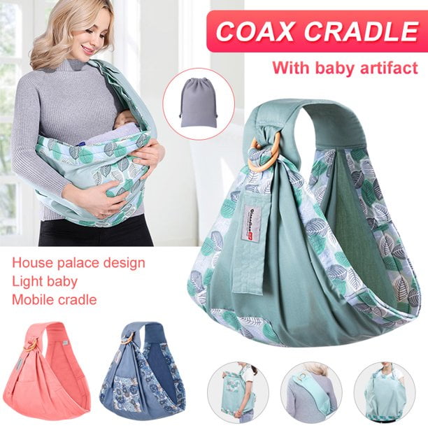 Grey Kangaroobaby Baby Sling Wrap Carrier One Size Fits All Adjustable Pouch for Newborn to 33 Lbs Color Blue 