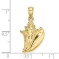 thumbnail image 3 of 10K 3-D Conch Shell Charm, 3 of 5