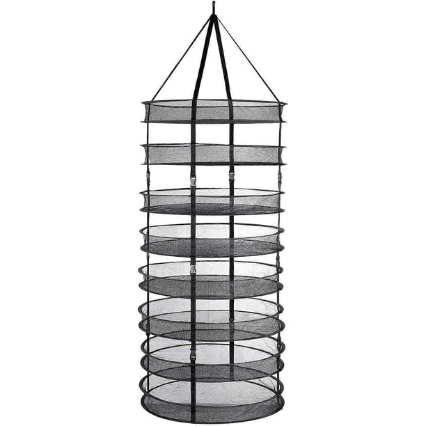 Foldable hanging drying net 8 layers mesh large drying rack tent plant drying diameter 60cm