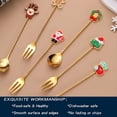 thumbnail image 4 of Cucharas navideñas, cuchara agitadora de acero inoxidable, cuchara de té, cuchara de café con colgante navideño para decoración de vajilla de fiesta de Navidad, 6 piezas/juego, 4 of 5