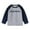 Navy, variant on Toddler Boys Cotton long-sleeved T-shirt colorblocked sleeve bottoming shirt Navy,12-18M