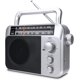 thumbnail image 1 of Radio AM FM portátil Retekess TR604 con conector de 3,5 mm, color plateado, 1 of 9