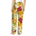 thumbnail image 3 of Bingfone Pajamas For Women,Bees Honeycomb Pajama Pants With Pockets-Small, 3 of 9