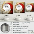 thumbnail image 4 of Designart "Subdued Red Pottery Spirals" abstract spirals Square Mirror Wall Decor Modern - Large Beige Square Bathroom Mirror - Square Printed Wall Mirror Art, 4 of 5