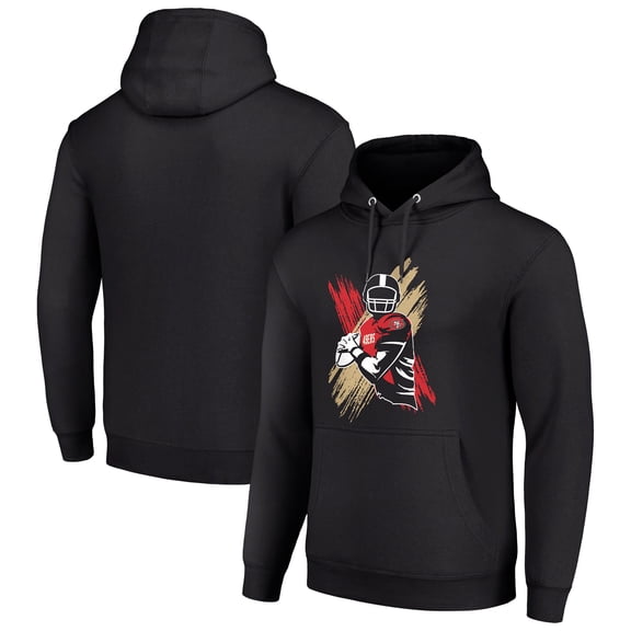 Men's Starter Black San Francisco 49ers Player X Fleece Pullover Hoodie