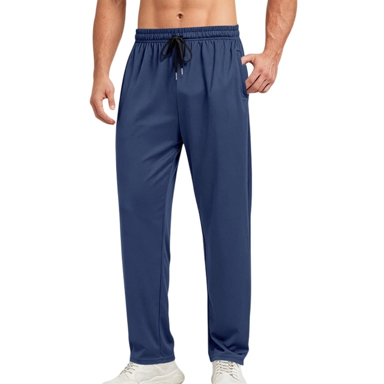 mens flowy dress pants Mens Dress Pants, Man Casual 2026 Pants Mesh Panel Wide Leg Elastic Waist  Trousers Breathable Flowy Summer Beach Pant Black M