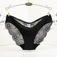 thumbnail image 3 of Women Underwear Briefs lace Seamless Cotton Panty Hollow Black/M Panties, 3 of 4