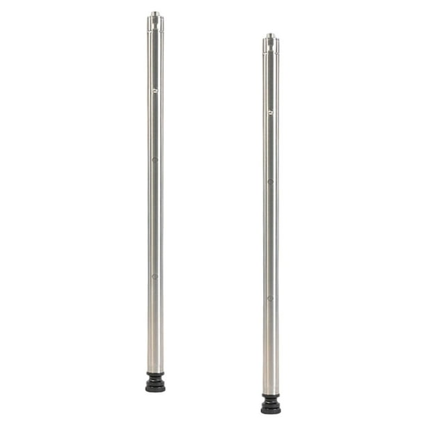 Patas de mesa para acampada, varilla de soporte estable, resistente, retráctil, 2 piezas largo