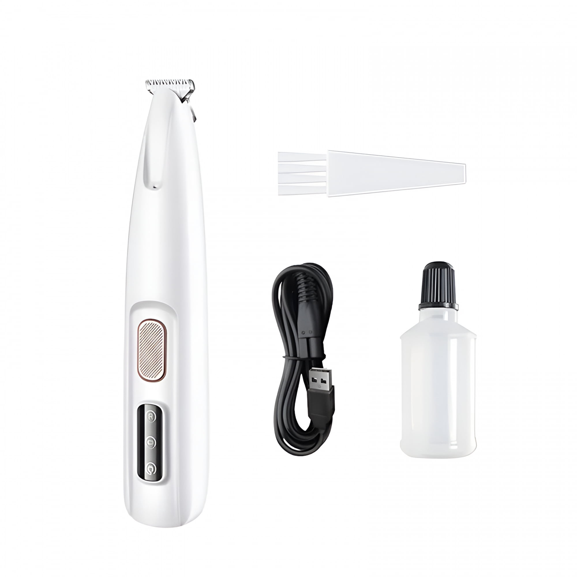 MELIVO Pet Hair Trimmer with LED Light - Cordless Dog Clippers for Grooming - Waterproof Rechargeable Electric Shaver for Dogs and Cats - USB Charging Pet Paw Trimmer with Smart Battery Display