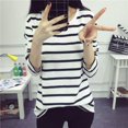 thumbnail image 1 of AMERTEER T-Shirts pour Femmes Printemps Été Manches Longues Rayé Col Rond T-shirt Décontracté Coton Élégant Dames, 1 of 5