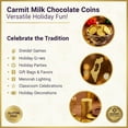 thumbnail image 7 of Carmit Milk Chocolate Gelt Coins, Kosher Cholov Yisroel, Gluten-Free, Made in Israel, 144 Mesh Bags with 3 Coins Each, Bulk Hanukkah Party Pack, 7 of 7