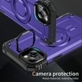 thumbnail image 5 of Allytechgroup for iPhone 14 Case with Camera Kickstand, [Include 1x Screen Protector] Support Wireless Charging Magnetic Phone Case for Women Men Military Grade Drop Protection, Purple, 5 of 7