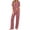 Deep Red, variant on Ekouaer Pajamas for Women Set Short Sleeve Long Pants 2 Piece Longe Sets