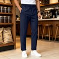 thumbnail image 6 of Akiihool Men's Pants Casual Men's Big and Tall Performance Extreme Comfort Pant Navy,M, 6 of 7