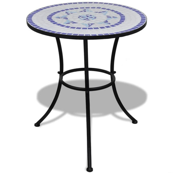 vidaXL Bistro Table Outdoor Side Table Garden Patio Porch Mosaic Table Ceramic