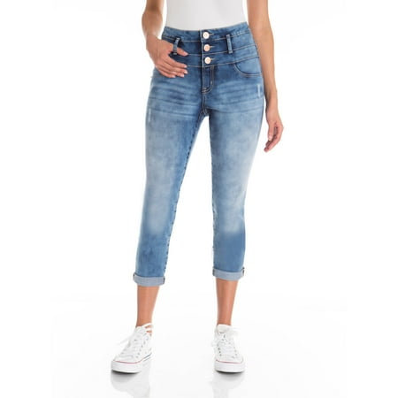 No Boundaries Juniors' Triple Stack Crop Jegging