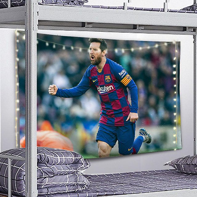 Messi Background Hanging Cloth Tapestry Football Boys Dormitory Room Renovation Layout Decoration