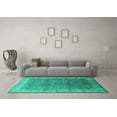 thumbnail image 3 of Ahgly Company Indoor Rectangle Oriental Turquoise Blue Industrial Area Rugs, 7' x 10', 3 of 4