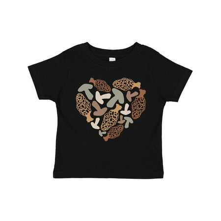 

Inktastic Mushrooms and Morels in a Heart Shape Gift Toddler Boy or Toddler Girl T-Shirt
