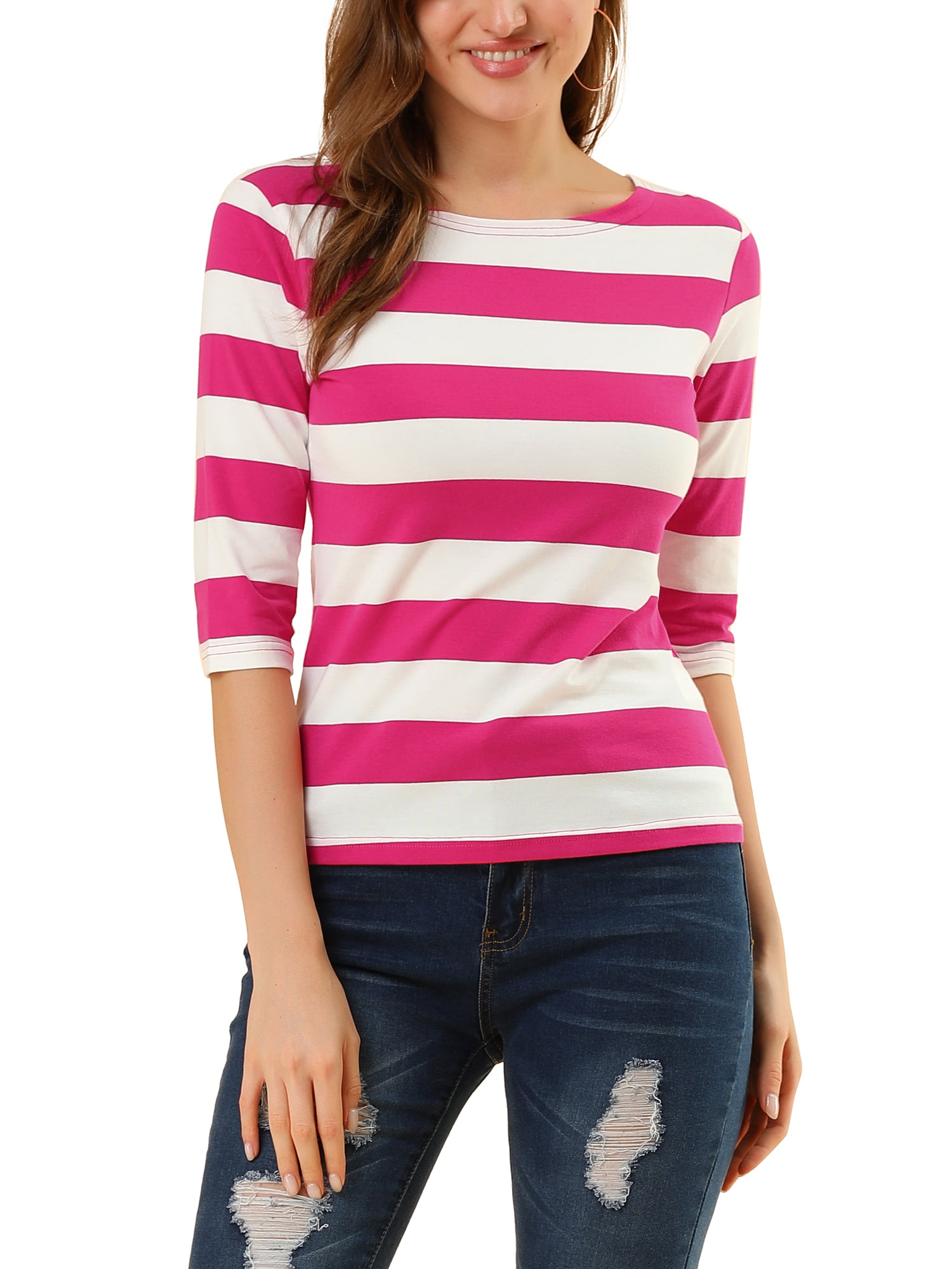 Fashion Shirts Boatneck Shirts Zara Boatneck Shirt cream-pink themed print casual look 