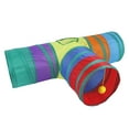 thumbnail image 1 of Interactive Three-Way Activity Tunnel Hideout Toy for Small and Playful, 1 of 4