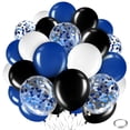 thumbnail image 1 of Kit de globos Sratte para Halloween, 60 unidades, 30,5 cm, negro, azul y blanco, 1 of 7