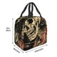 thumbnail image 3 of Easygdp Gothic Eastern Floral Skull Bolsa Térmica Premium - Tela Oxford Impermeable, Gran Capacidad, Bolsillo Frontal, Unisex para Trabajo, Escuela, Actividades al Aire Libre y Picnics, 3 of 8