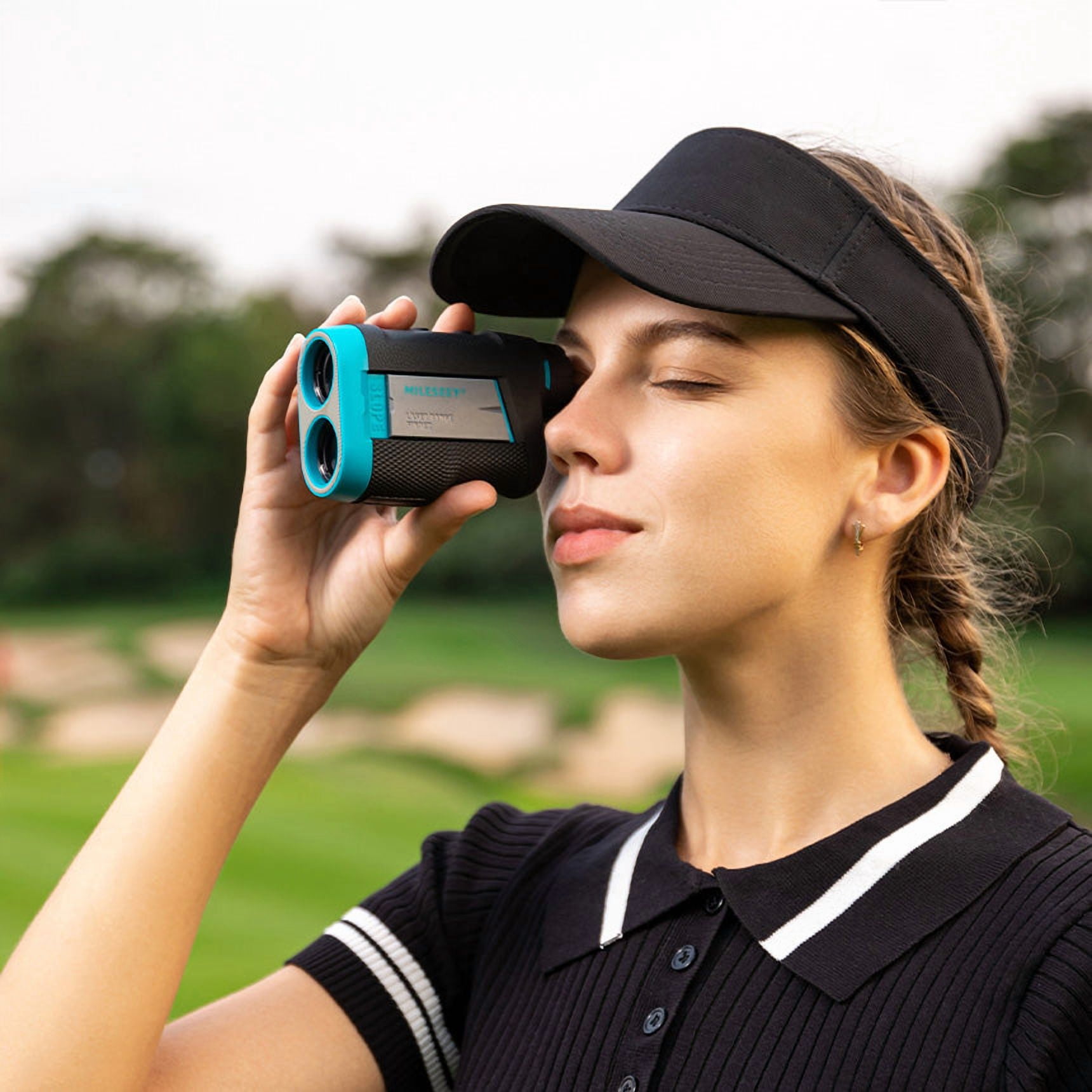 MiLESEEY PF260 Golf Rangefinder | Slope Switch, Magnetic, Rechargeable, & Pulse Vibration for Tournament Legal Play